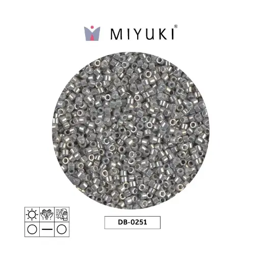 [07300] Miyuki delica 11/0 DB0251 metal grey luster x 50g