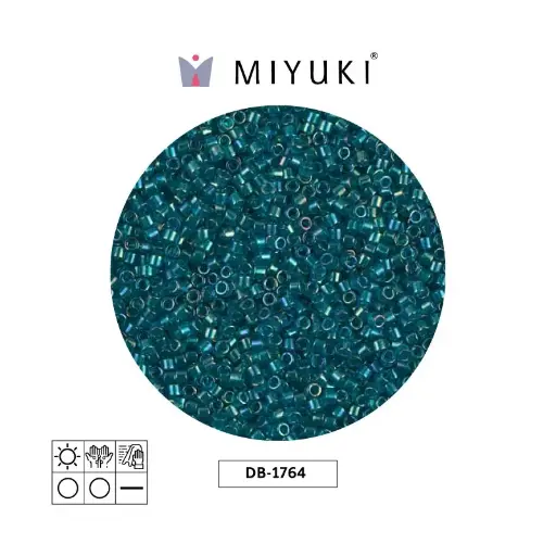 [06657] Miyuki delica 11/0 DB1764 emerald lined aqua AB x 50g