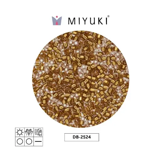 [02948] Miyuki delica 11/0 DB2524 gold lined pale rose 24kt x 50g