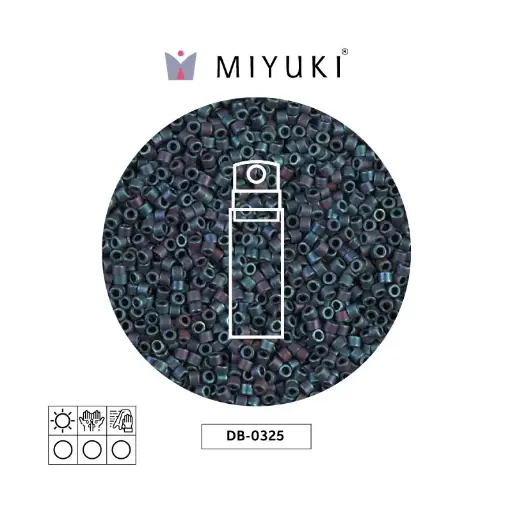 [00836] Miyuki delica 11/0 DB0325 matt metal blue AB x 10g