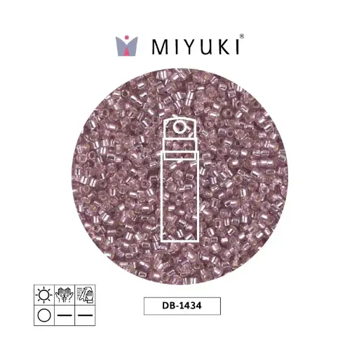 [06373] Miyuki delica 11/0 DB1434 silver lined pale rose x 10g