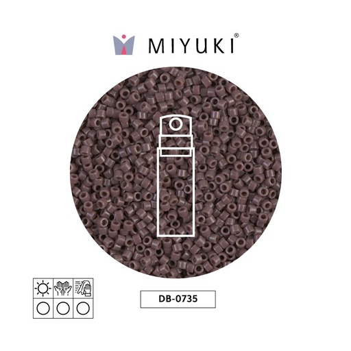 [07817] Miyuki delica 11/0 DB0735 opaque coffee x 10g