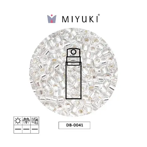 [06371] Miyuki delica 11/0 DB0041 silver lined crystal x 10g