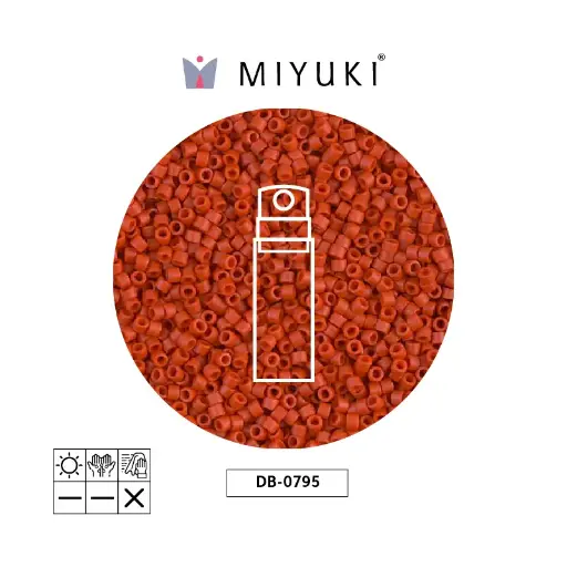 [01887] Miyuki delica 11/0 DB0795 matt op vermillion x 10g