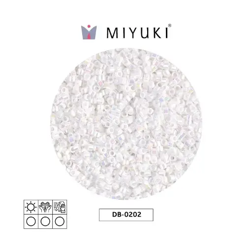 [01083] Miyuki delica 11/0 DB0202 white pearl AB x 50gr