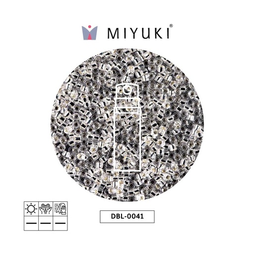 [08607] Miyuki delica 8/0 DBL0041 silver ld crystal x 10g