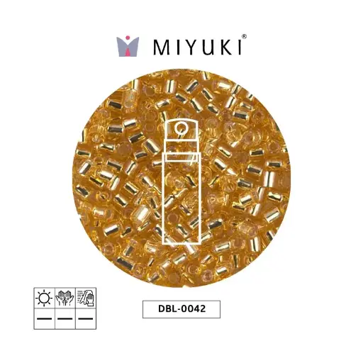 [08006] Miyuki delica 8/0 DBL0042 gold lined crystal x 10g