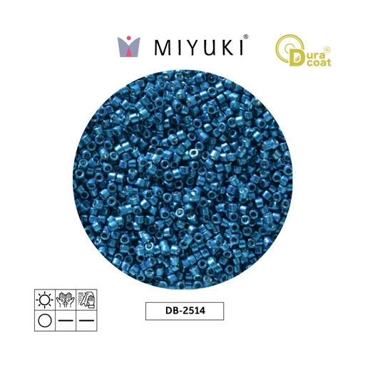 [02443] Miyuki delica 11/0 DB2514 duracoat galvanized dark carpi blue x 50g