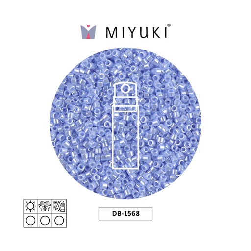 [06982] Miyuki delica 11/0 DB1568 opaque agate blue lusted x 10g