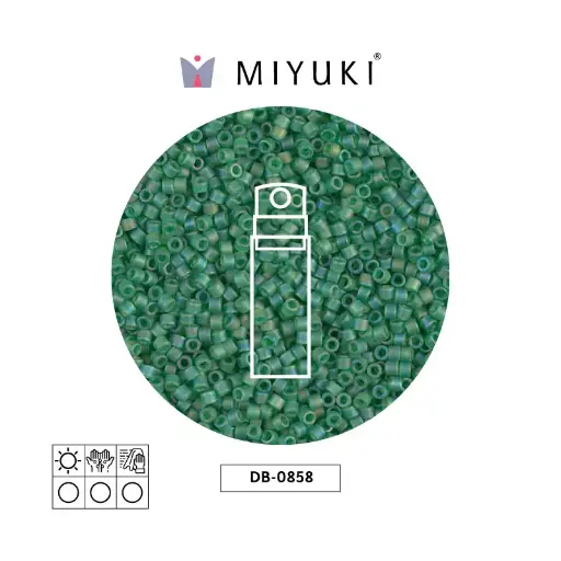 [00890] Miyuki delica 11/0 DB0858 matte light green AB x 10gr