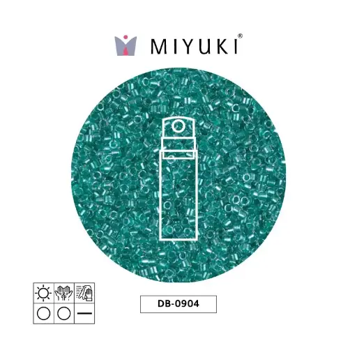 [07269] Miyuki delica 11/0 DB0904 sparkling aqua green lined x 10g