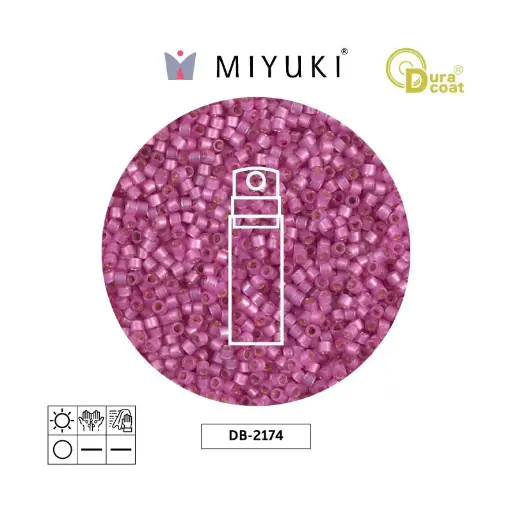 [09494] Miyuki delica 11/0 DB2174 duraco silver pink x 10g