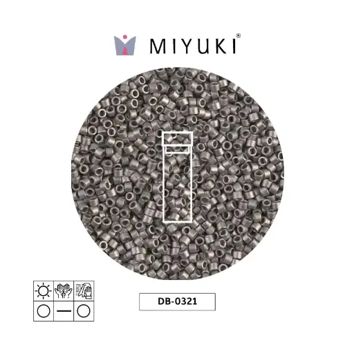 [00409] Miyuki delica 11/0 DB0321 matte metal silver x 2G