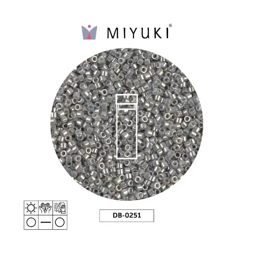 [00672] Miyuki delica 11/0 DB0251 metal grey luster x 2G