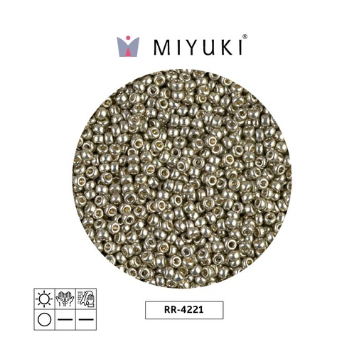 [03101] Mostacilla Miyuki rocalla 11/0 RR4221 galvanized light pewter x 250g