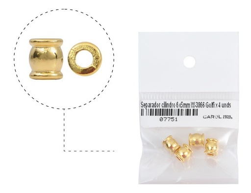 [07751] Separador cilinduo 6x5mm W-3866/Golfi x 4 unds