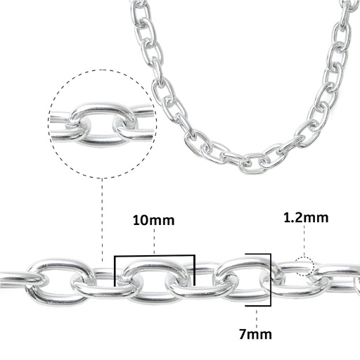 [08812] Cadena aluminio K1513 7x10mm K-15 x mt