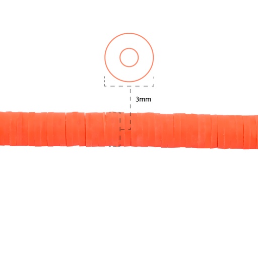 [04460] Sarta fimo disco 3mm 012 naranja x 39cm