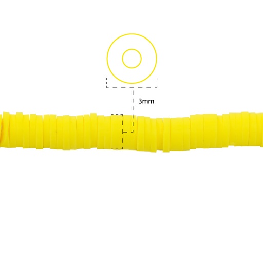 [04064] Sarta fimo disco 3mm 067 amarillo x 39cm