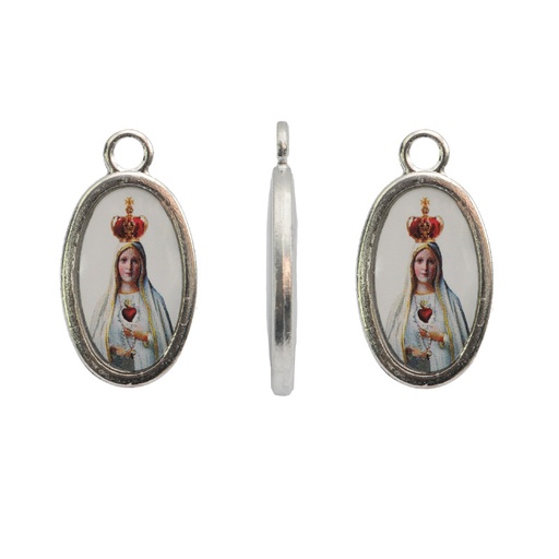 [01161] Medalla zamak virgen de fatima 14x26mm x und