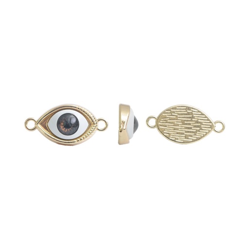 [00248] Ojo de fatima 30x15mm cafe x und