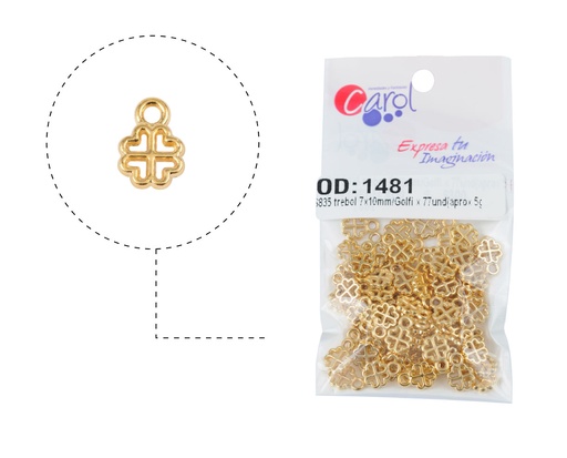 [01481] Plastimetal S835 trebol 7x10mm/Golfi x 5g (75und aprox)