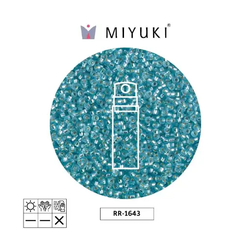 [32127] Mostacilla Miyuki rocalla 15/0 RR01643 frosted silver lined aqua x 10g