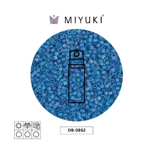 [30278] Miyuki delica 11/0 DB0862 matte transparent capri blue AB x 10g