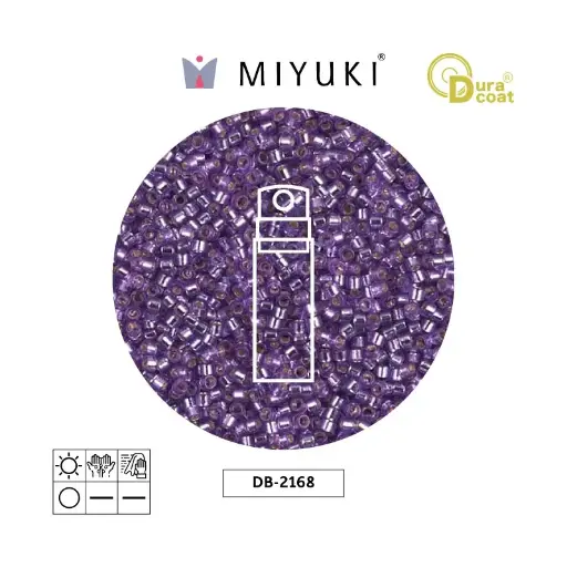 [18539] Miyuki delica 11/0 DB2168 silver lined orchid duracoat x 10gr