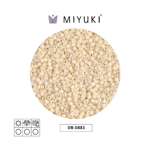 [02265] Miyuki delica 11/0 DB0883 matte op cream AB x 50g