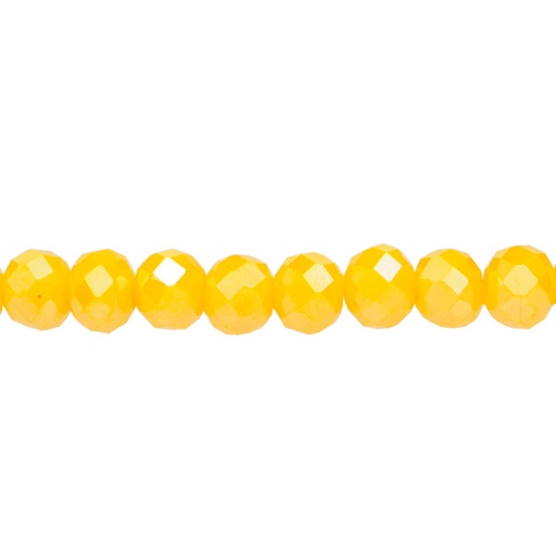 [12662] Murano rondela facetada 4mm amarillo solido 84AB x 145und