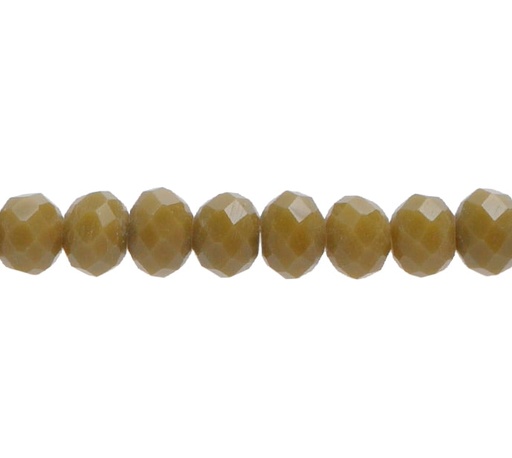 [12263] Murano rondela facetada 4mm khaki mat 66-1 x 145und