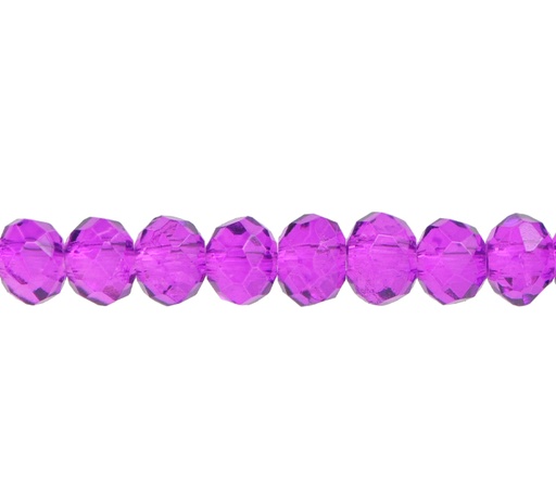 [10952] Murano rondela facetada 4mm purple 449 x 140und