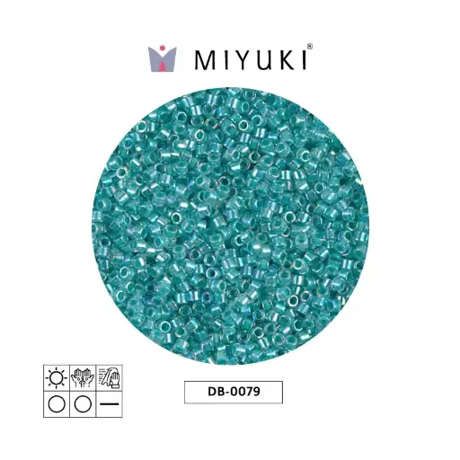 [26360] Miyuki delica 11/0 DB0079 lined aqua blue AB x 50gr