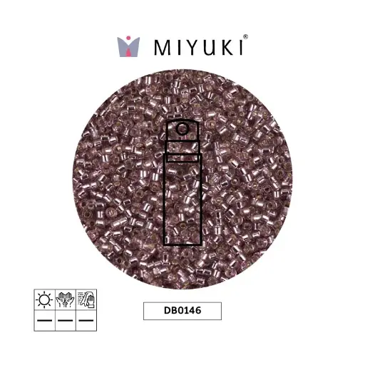 [28313] Miyuki delica 11/0 DB0146 silver smoky ameth x 10g