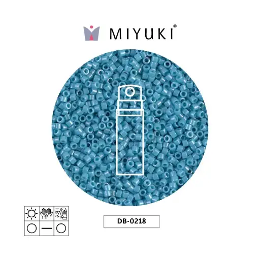 [07164] Miyuki delica 11/0 DB0218 opaque medium turquoise blue luster x 10g