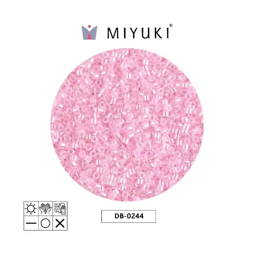 [07068] Miyuki delica 11/0 DB0244 lined light pink x 50g