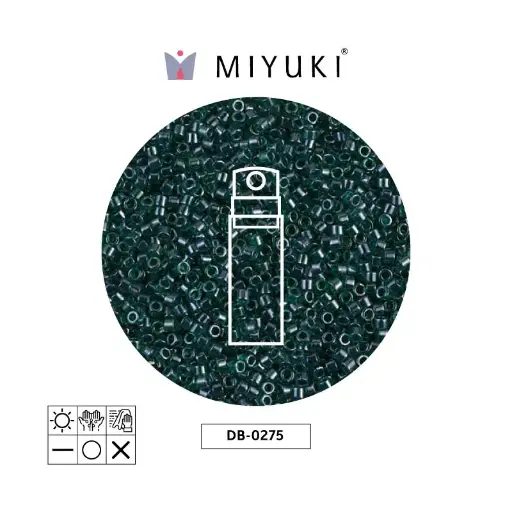 [21409] Miyuki delica 11/0 DB0275 lined emerald luster x 10g