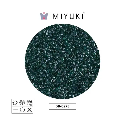 [27339] Miyuki delica 11/0 DB0275 lined emerald luster x 50g