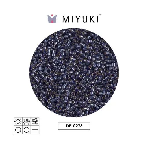 [27346] Miyuki delica 11/0 DB0278 lined cobalt luster x 50g