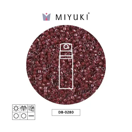 [07132] Miyuki delica 11/0 DB0280 cranberry lined crystal luster x 10g