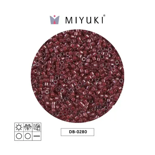 [29398] Miyuki delica 11/0 DB0280 cranberry lined crystal luster x 50g