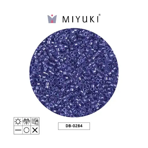 [23965] Miyuki delica 11/0 DB0284 sparkling purple lined aqua luster x 50g