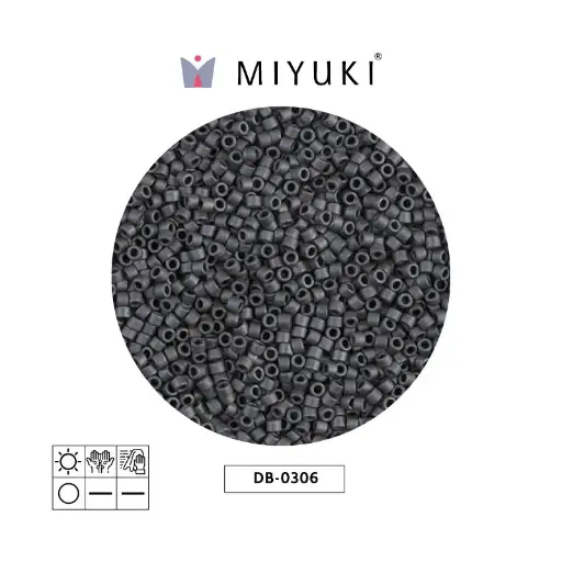 [28424] Miyuki delica 11/0 DB0306 matte metallic slate x 50g