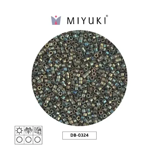 [29301] Miyuki delica 11/0 DB0324 mat metal green AB x 50g