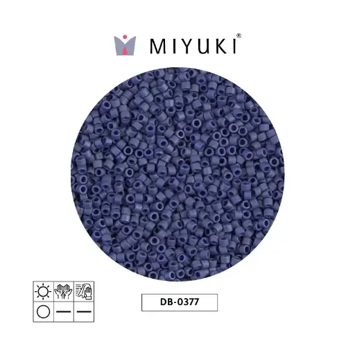 [07296] Miyuki delica 11/0 DB0377 matt metal dk grey x 50g