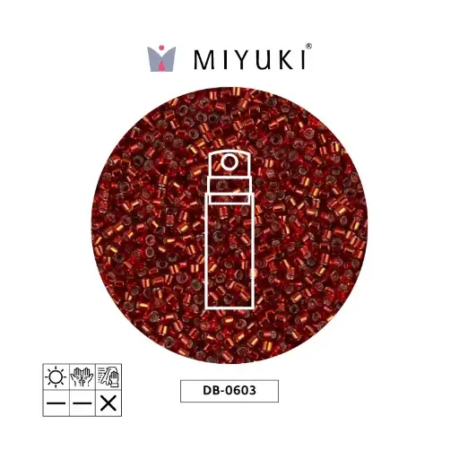 [17294] Miyuki delica 11/0 DB0603 silver lined brick red x 10g