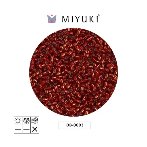 [27376] Miyuki delica 11/0 DB0603 silver lined brick red x 50g