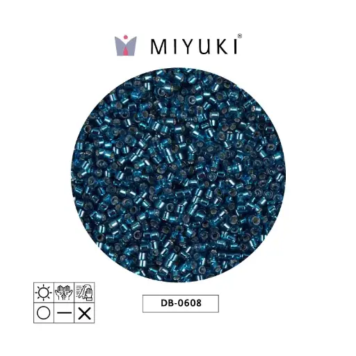 [27671] Miyuki delica 11/0 DB0608 silver lined blue zircon x 50g