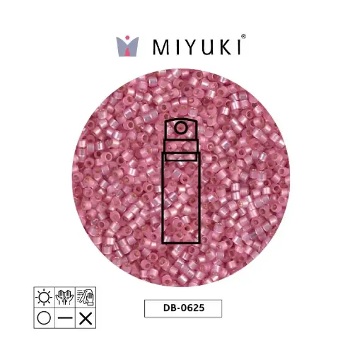 [14187] Miyuki delica 11/0 DB0625 rose silver lined alabaster x 10g